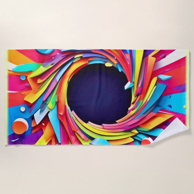 Toalla De Playa Vórtice del arte de la Vitalidad (Anverso)