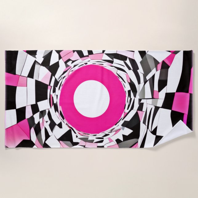 Toalla De Playa Vórtice rosa: Un descenso controlado (Anverso)