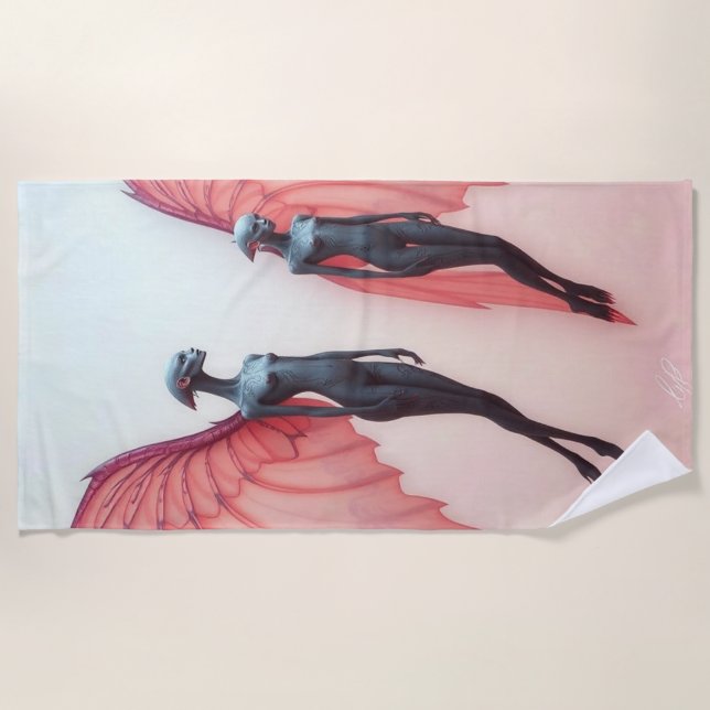 Toalla De Playa „Wächterinnen der Zwischenwelt“   (Anverso)