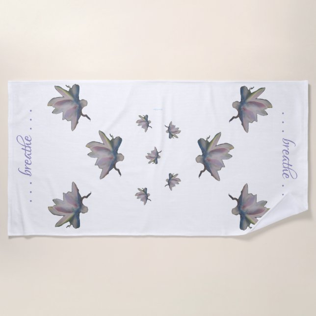 Toalla De Playa Water Lily Flower Maureen Girard Medición de la sa (Anverso)