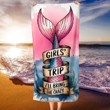 Watercolor Mermaid Tail Trip Funny Chicas