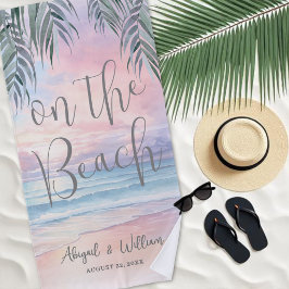 Toalla De Playa Watercolor On The Beach Wedding