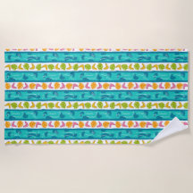 Toalla de Playa Wave Lengths en Blanco