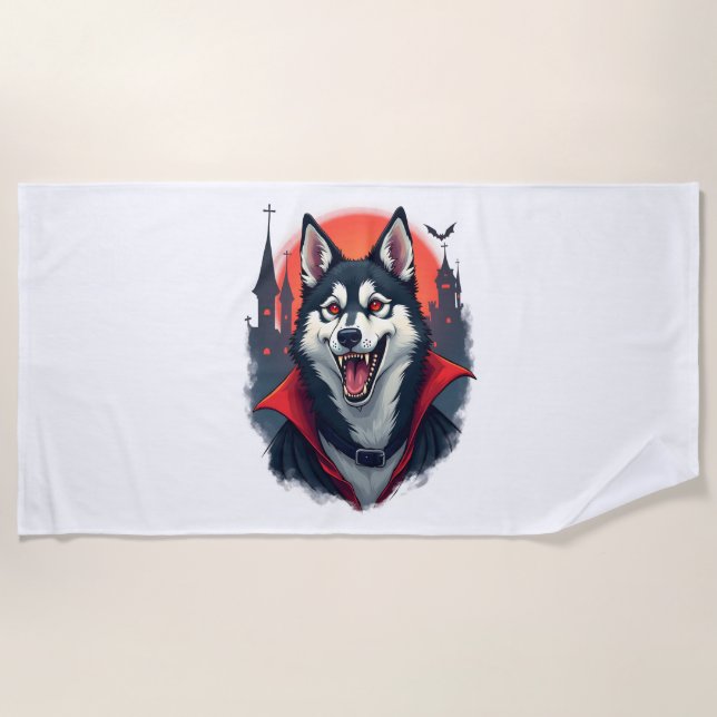 Toalla De Playa Werewolf Beagle Howl (Anverso)