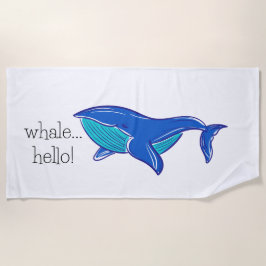 Toalla De Playa Whale Hello Beach Towell