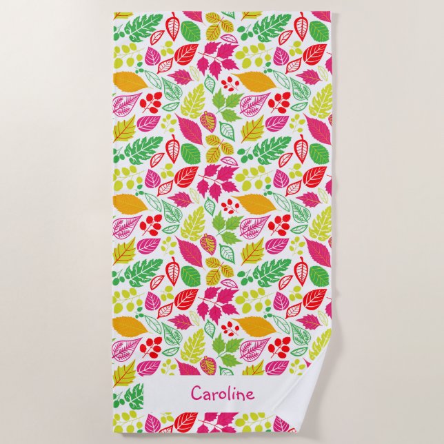 Toalla De Playa Whimsical Autumn Beach Towell (Anverso)
