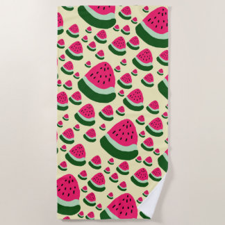 Toalla De Playa Whimsical Watermelons Cute Summer Fruit Pattern 
