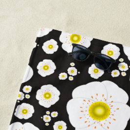 Toalla de playa White Poppies