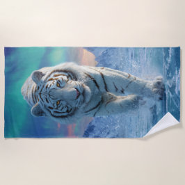 Toalla De Playa White Tiger Beach Towel – Arctic Ice Power