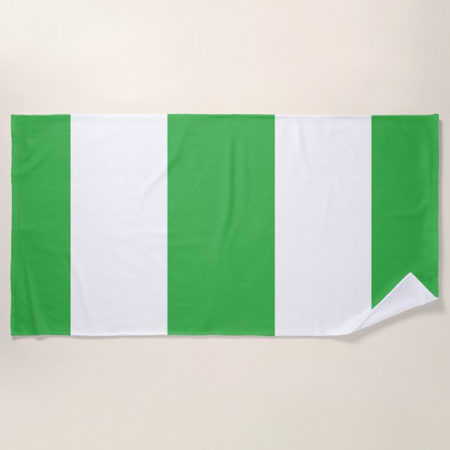 Toalla De Playa Wide Stripes Lime Green  (Anverso)