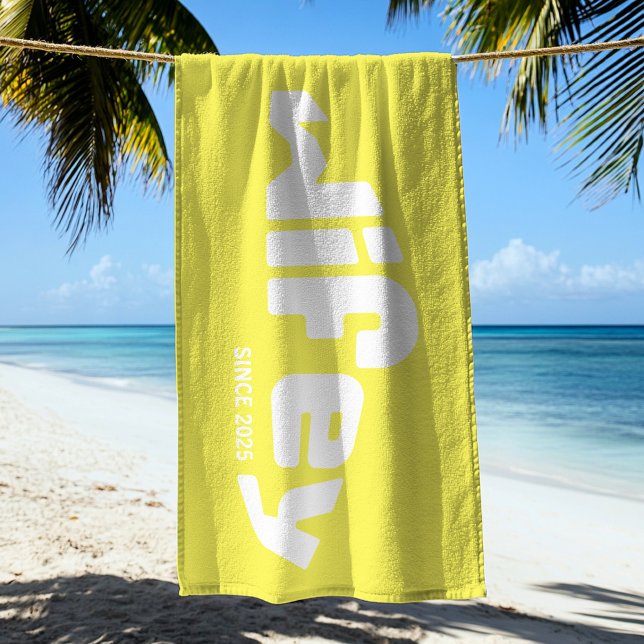 Toalla De Playa Wifey Hubby Novia Novia Amarilla (Subido por el creador)