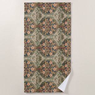 Toalla De Playa William Morris Rosa Wreath Vintage Rosa de Flores