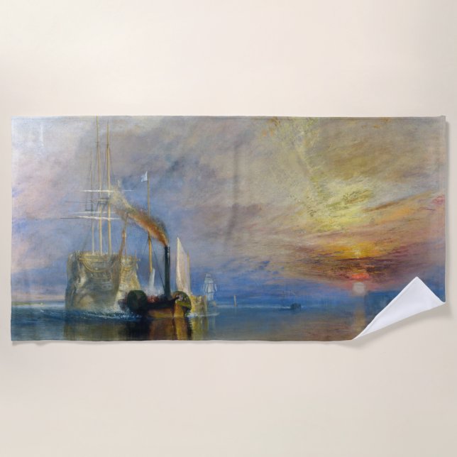Toalla De Playa William Turner - El temerario de la lucha (Anverso)