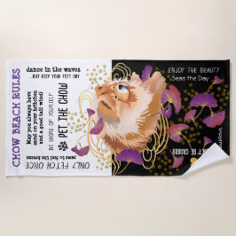 toalla de playa WINDSONG CHOW BEACH RULES