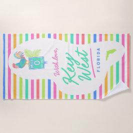 Toalla De Playa With Love Key West Towel