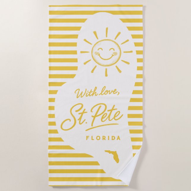 Toalla de playa With Love St Pete (Anverso)