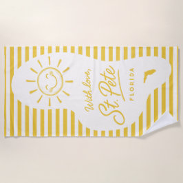 Toalla De Playa With Love St Pete Beach Towel