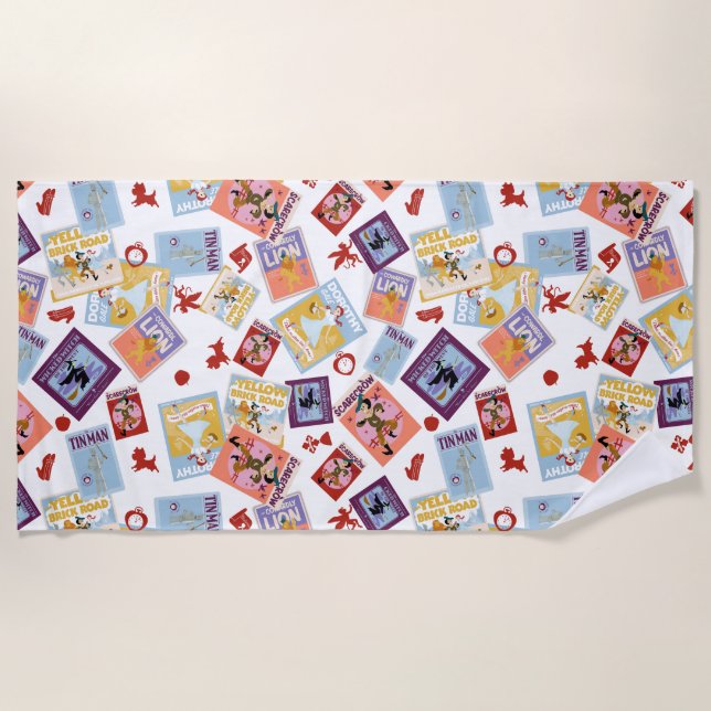 Toalla De Playa Wizard of Oz™ Character Print Toss Pattern (Anverso)