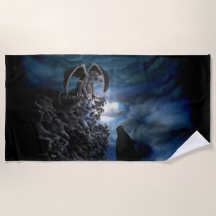 Toalla De Playa Wolf Moon - Wolf con Golem