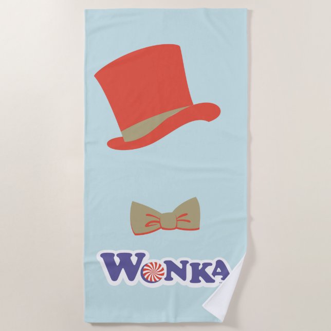 Toalla De Playa Wonka Top Hat & Bow Tie (Anverso)