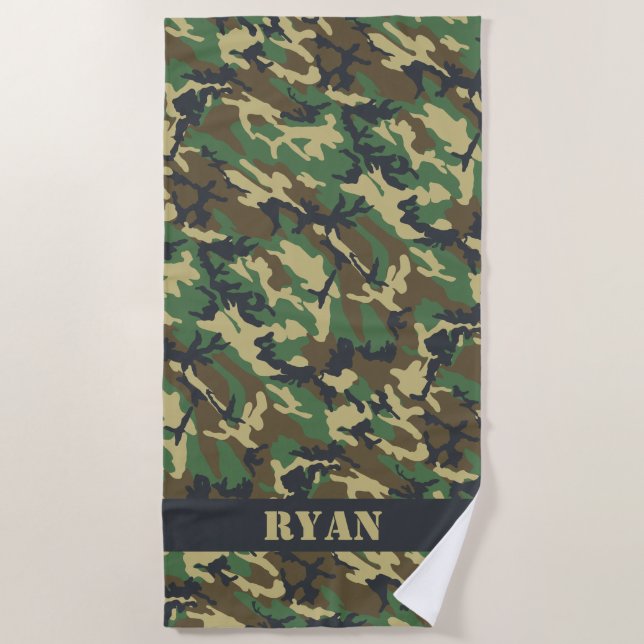 Toalla De Playa Woodland Camo (Anverso)