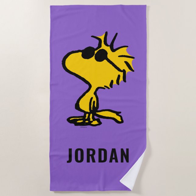 Toalla De Playa Woodstock In Sunglasses | Add Your Name (Anverso)