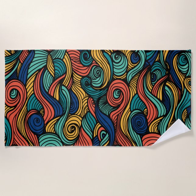 Toalla De Playa Wool Topped paisley (Anverso)