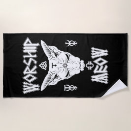 Toalla De Playa Worship Meow