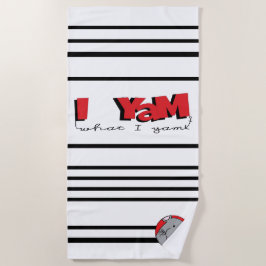 Toalla de playa "Yam What I Yam"