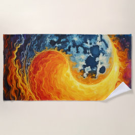 Toalla De Playa Yin Yang Art Celestial