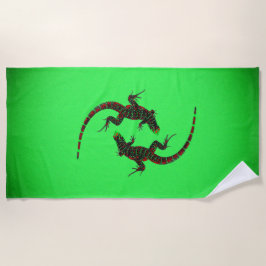 Toalla De Playa Yin Yang Lizards