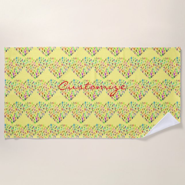 Toalla De Playa Yoga Poses Heart Thunder_Cove (Anverso)