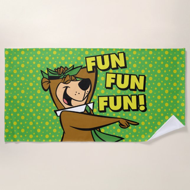 Toalla De Playa Yogi Bear Fun Fun Fun (Anverso)