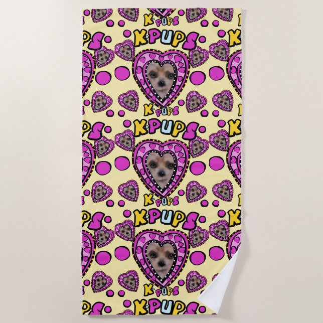 TOALLA DE PLAYA YORKIES (Anverso)