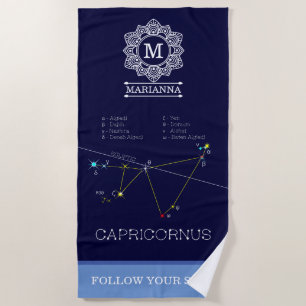 Toalla De Playa Zodiac Constellation Capricornus