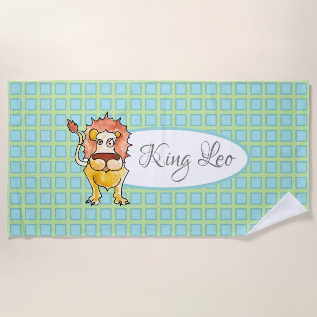 Toalla De Playa Zodiac Leo (Anverso)