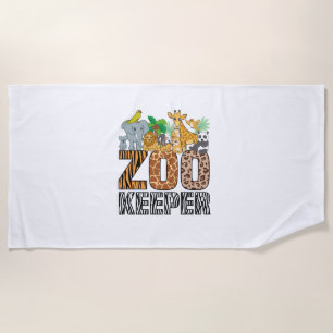 Toalla De Playa Zookeeper vestume Zebra Wild Print Animal Africano