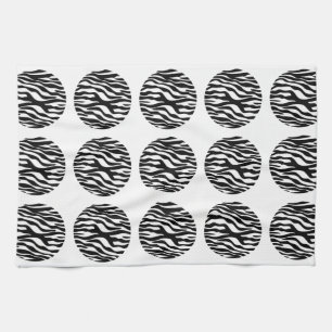 Toalla de puntos de polka de impresión de cebra