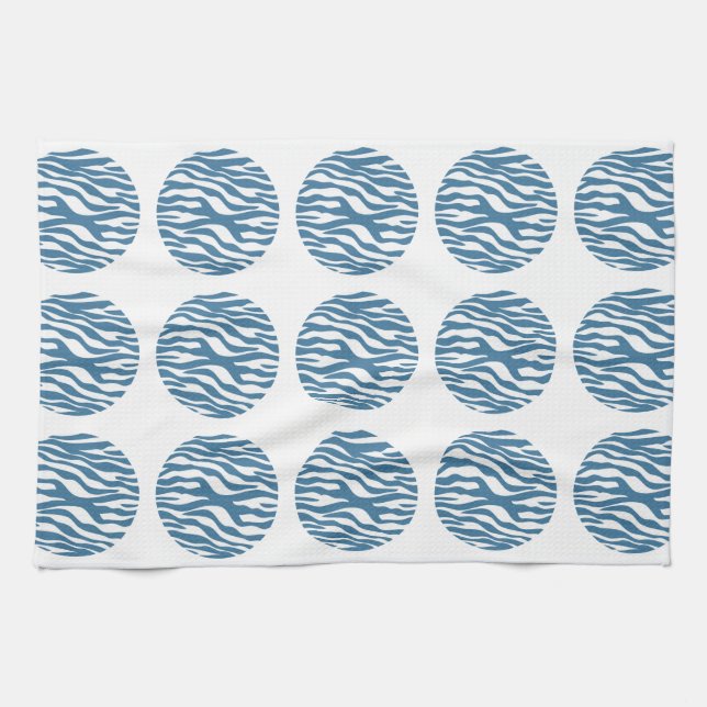 Toalla de puntos de polka de impresión de cebra (Horizontal)