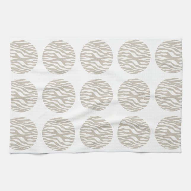Toalla de puntos de polka de impresión de cebra (Horizontal)