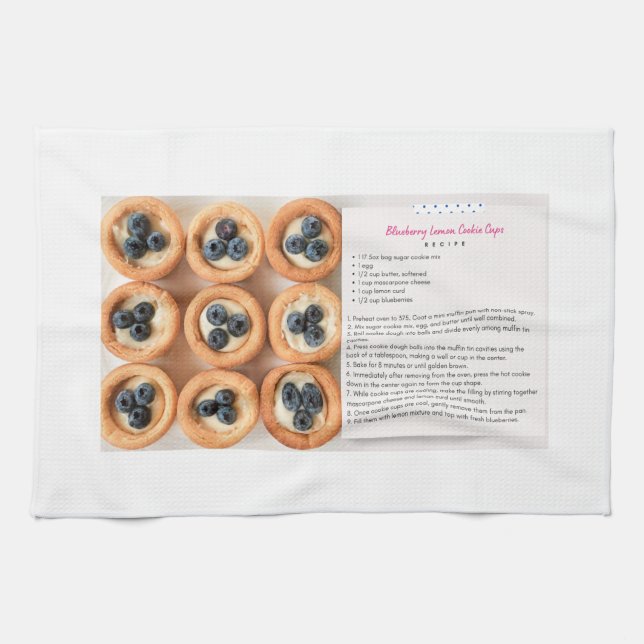 Toalla de receta de arándano azul (Horizontal)