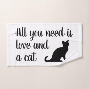 Toalla de regalo del día nacional del gato con dis