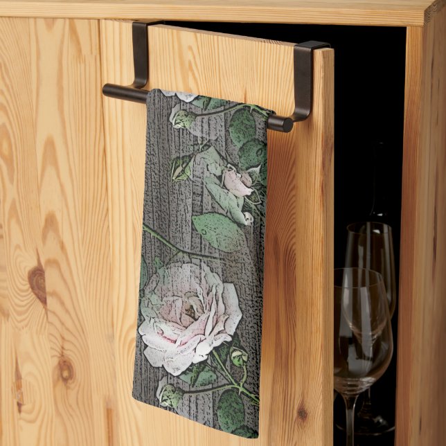 Toalla de rosas (Pliegue de tercios)