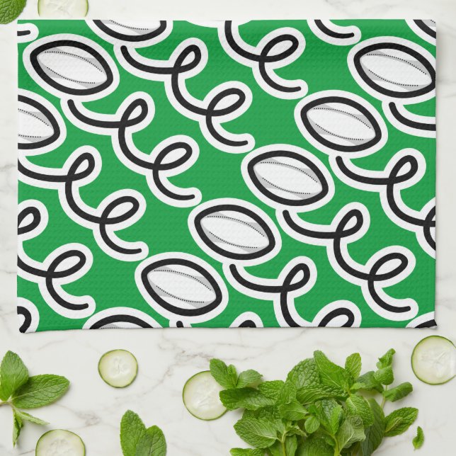 Toalla de rugby personalizada | Diseño temático de (Doblado)