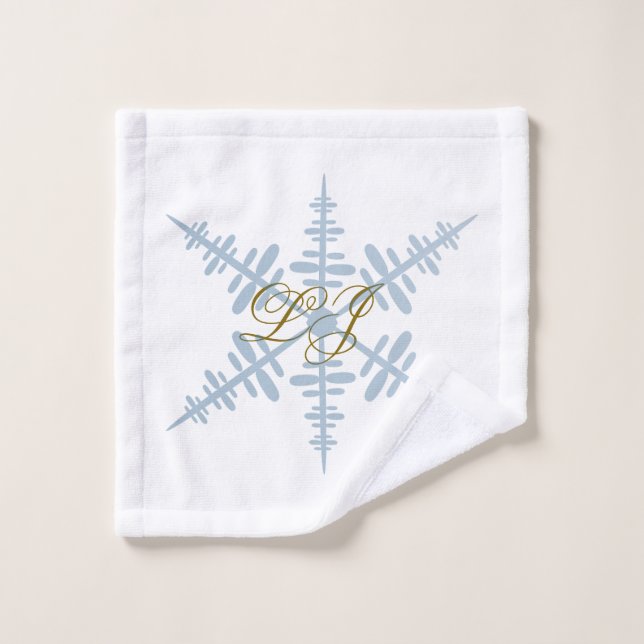 Toalla de Snowflake monograma de LiveJournal (Toallita)
