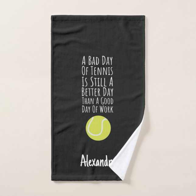 Toalla de sudor de tenis divertida personalizada d (Toalla de mano)
