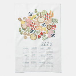 Toalla de Té 2023 Calendario Comida Cocina De Aman