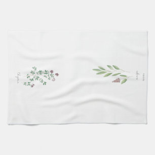 Toalla de té Acuarela de hierbas