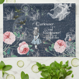 Toalla de té azul rosa de Alicia Curioser Wonderla