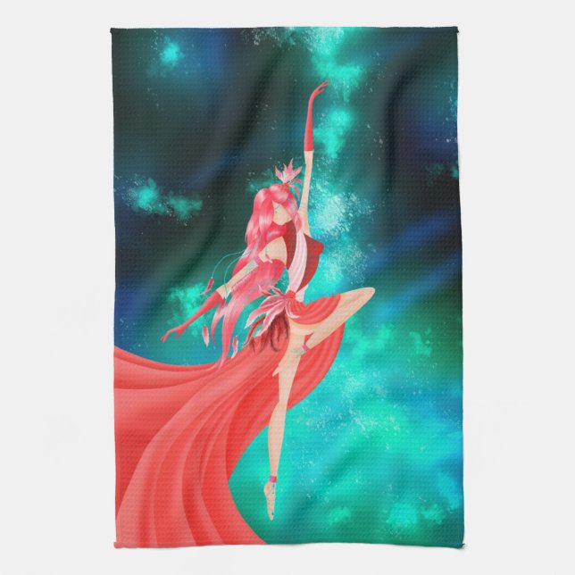 Toalla de té Bailarina Noche Cielo (Vertical)